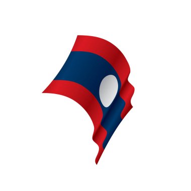 Laos bayrağı, vektör illüstrasyonu