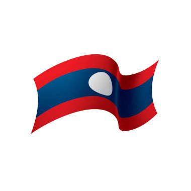 Laos bayrağı, vektör illüstrasyonu