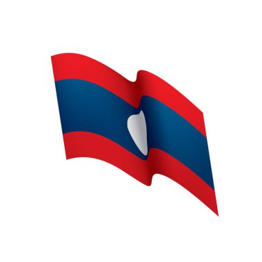 Laos bayrağı, vektör illüstrasyonu