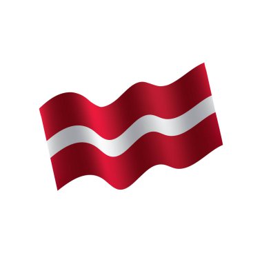 Letonya bayrağı, vektör çizim