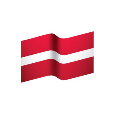 Letonya bayrağı, vektör çizim