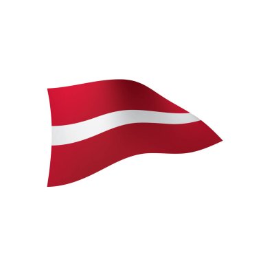 Letonya bayrağı, vektör çizim