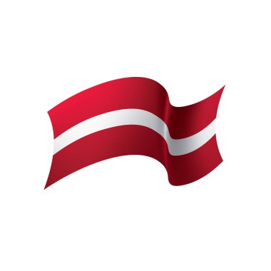 Letonya bayrağı, vektör çizim