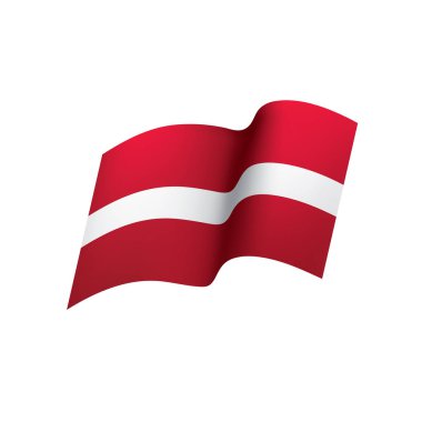 Letonya bayrağı, vektör çizim