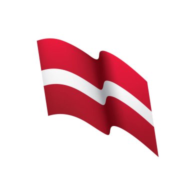 Letonya bayrağı, vektör çizim