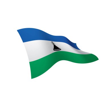 Lesoto bayrağı, vektör çizim
