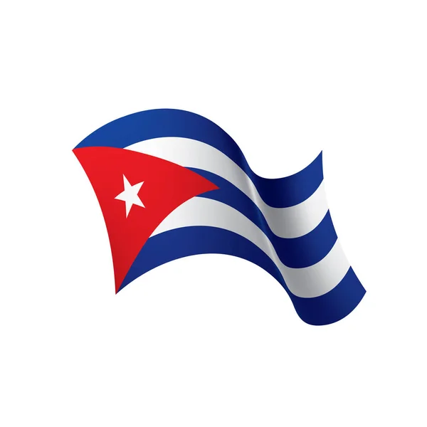 Kubánská vlajka, vektorová ilustrace — Stockový vektor
