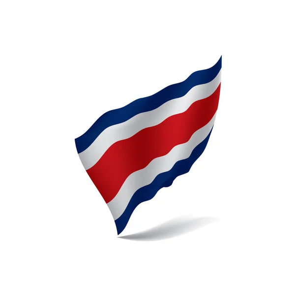 Bandiera Costa Rica, illustrazione vettoriale — Vettoriale Stock