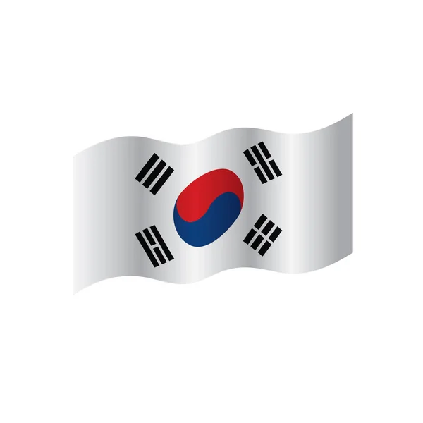 Bandera de Corea del Sur, vector de ilustración — Vector de stock