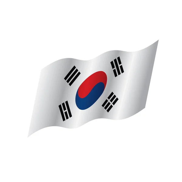 Sydkoreansk flag, vektorillustration – Stock-vektor