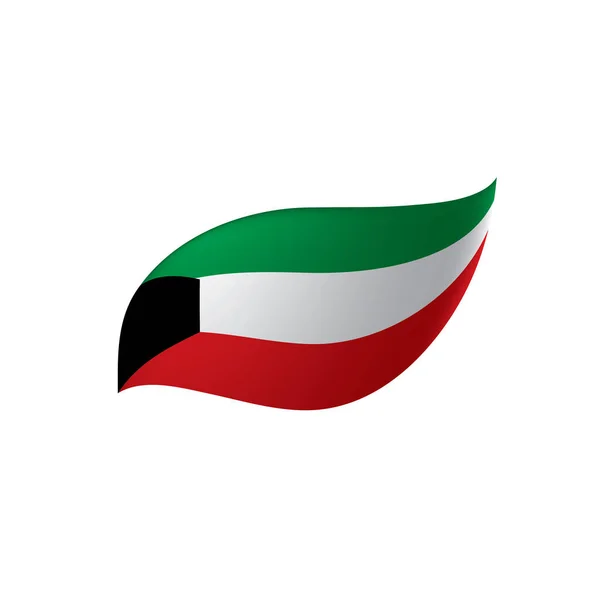 Bandera de Kuwait, ilustración vectorial — Vector de stock