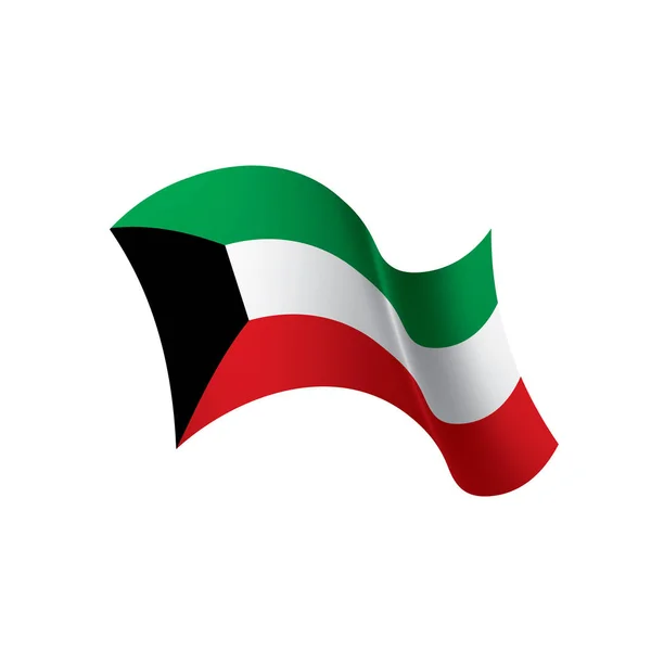 Флаг Кувейта, векторная иллюстрация — стоковый вектор