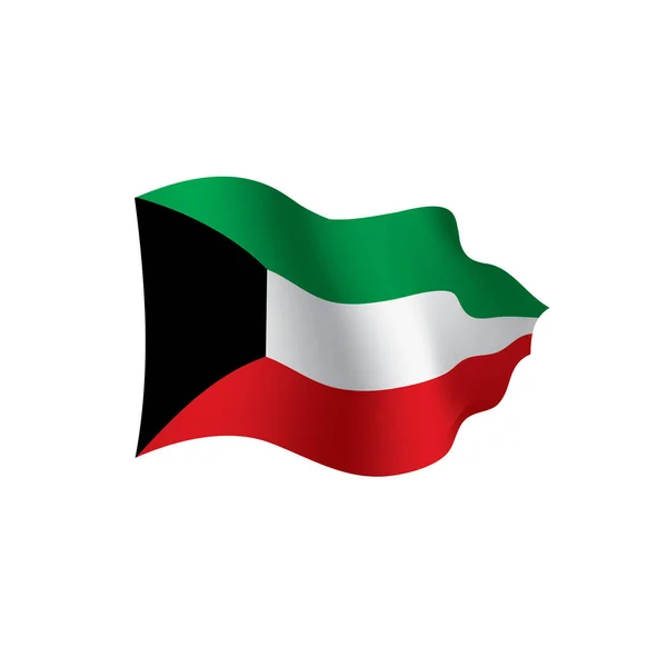 クウェート国旗ベクトルイラスト — ストックベクタ