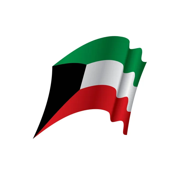 Bandera de Kuwait, ilustración vectorial — Vector de stock