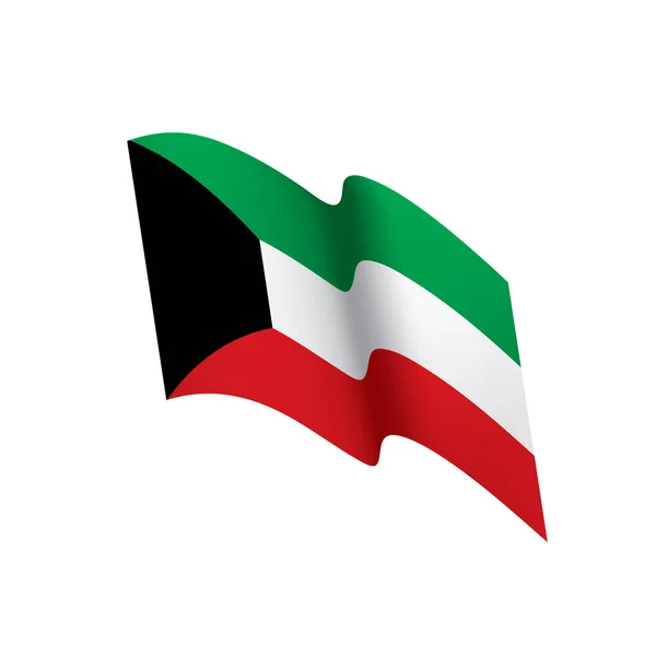 Kuvajtská vlajka, vektorová ilustrace — Stockový vektor