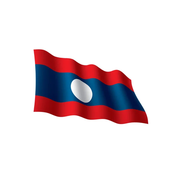 Flaga laos, ilustracja wektora — Wektor stockowy