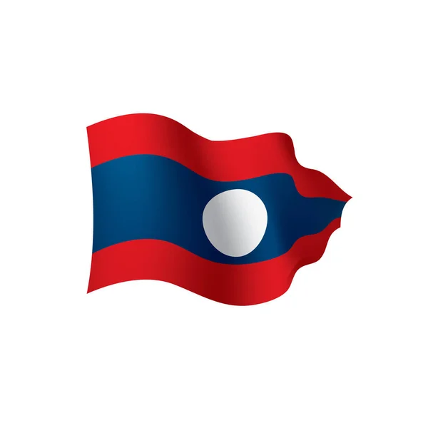 Laos vlag, vector illustratie — Stockvector