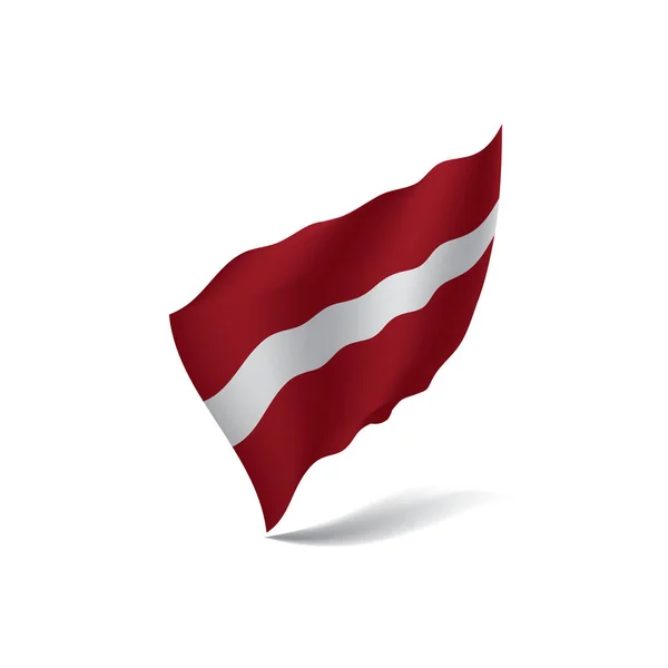 ラトビアの旗、ベクトル イラスト — ストックベクタ