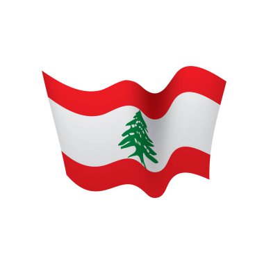 Lübnan bayrağı, vektör çizim