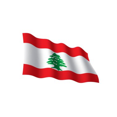 Lübnan bayrağı, vektör çizim