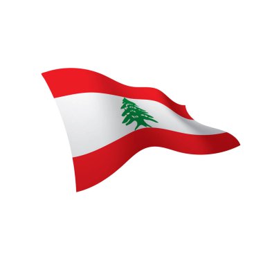 Lübnan bayrağı, vektör çizim