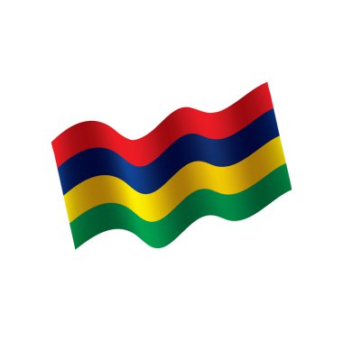 Mauritius bayrak, vektör çizim