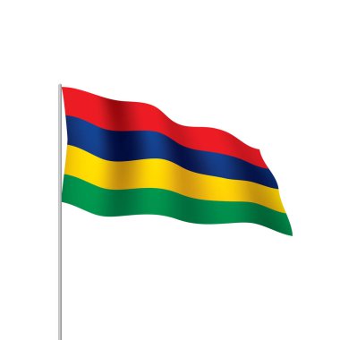 Mauritius bayrak, vektör çizim