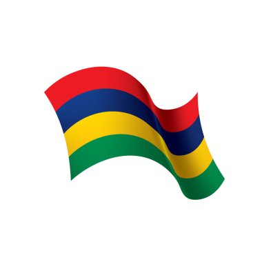 Mauritius bayrak, vektör çizim