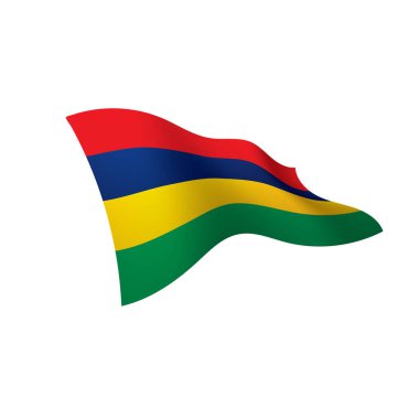 Mauritius bayrak, vektör çizim