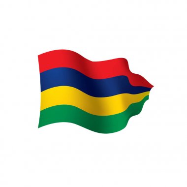 Mauritius bayrak, vektör çizim