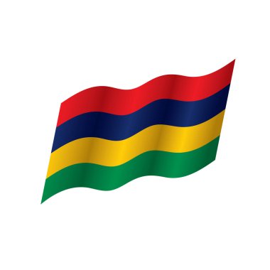 Mauritius bayrak, vektör çizim