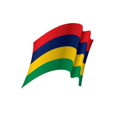 Mauritius bayrak, vektör çizim