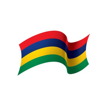 Mauritius bayrak, vektör çizim
