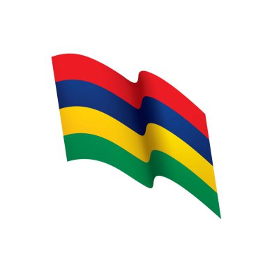 Mauritius bayrak, vektör çizim