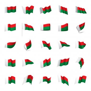 Madagaskar bayrağı, vektör çizim