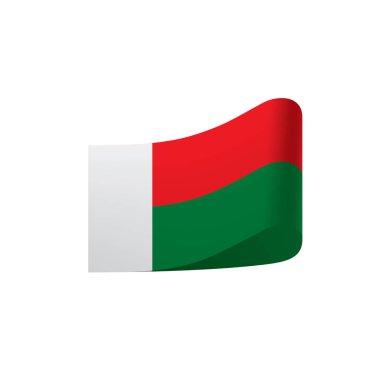 Madagaskar bayrağı, vektör çizim