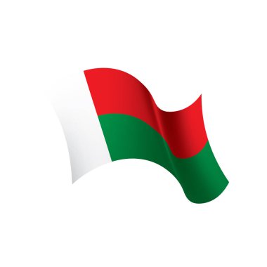 Madagaskar bayrağı, vektör çizim