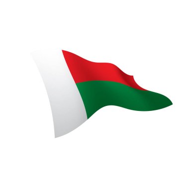 Madagaskar bayrağı, vektör çizim