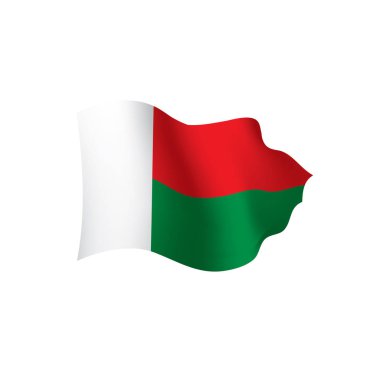 Madagaskar bayrağı, vektör çizim