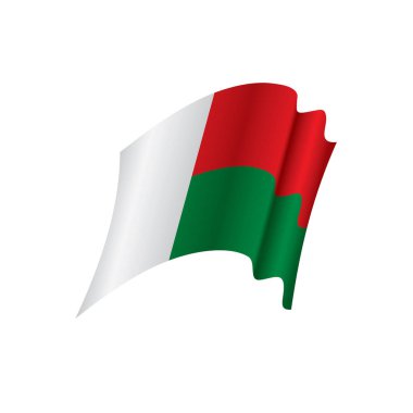 Madagaskar bayrağı, vektör çizim