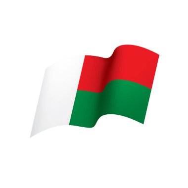 Madagaskar bayrağı, vektör çizim