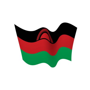 Malavi bayrak, vektör çizim