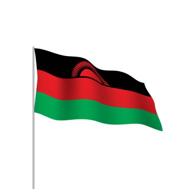 Malavi bayrak, vektör çizim