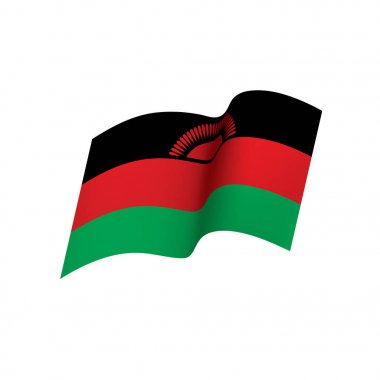Malavi bayrak, vektör çizim