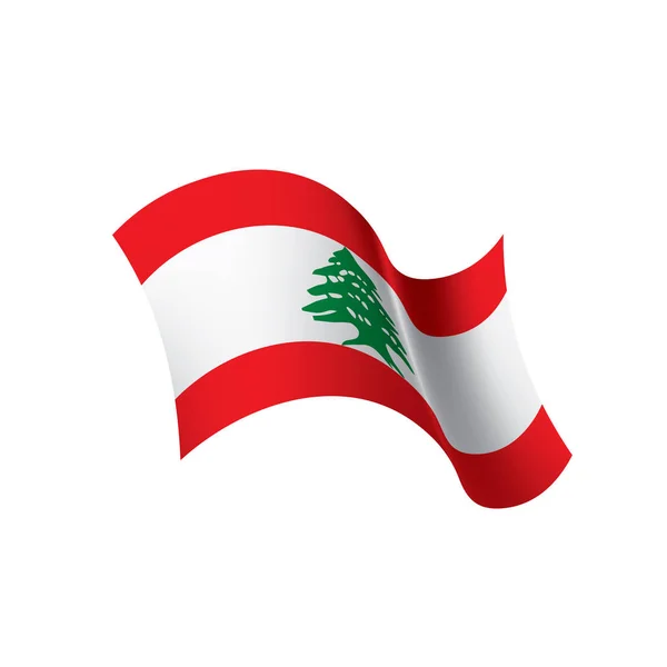 Lebanese flag, vector illustration — Stock Vector