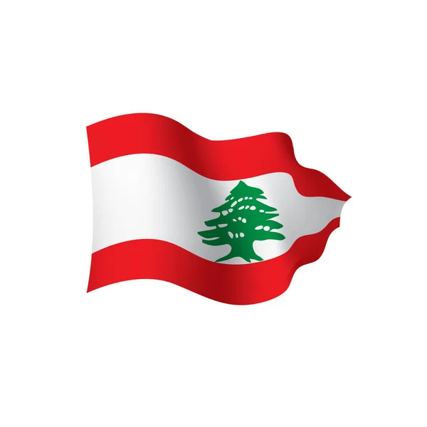 Drapeau libanais, illustration vectorielle — Image vectorielle