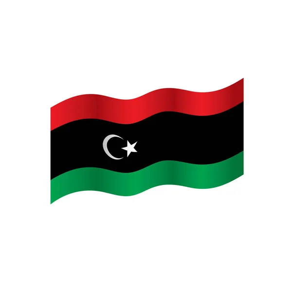 Libya bayrağı, vektör çizim — Stok Vektör