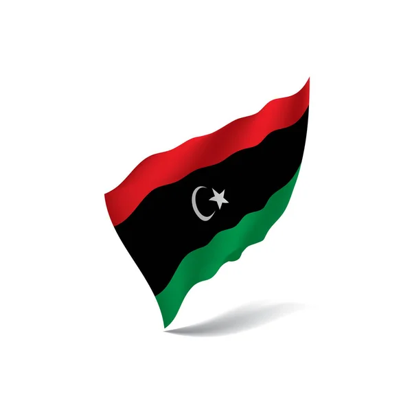 Libya bayrağı, vektör çizim — Stok Vektör