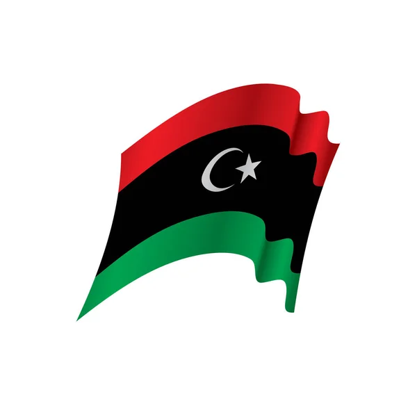 Líbia zászló, vektoros illusztráció — Stock Vector