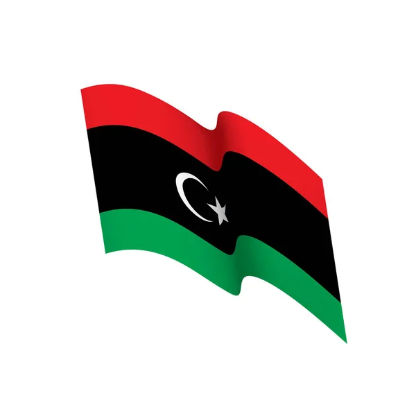 Libia bandiera, illustrazione vettoriale — Vettoriale Stock